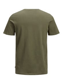 Jack & Jones Enfärgat Rundringning T-shirt -Olive Night - 12156101