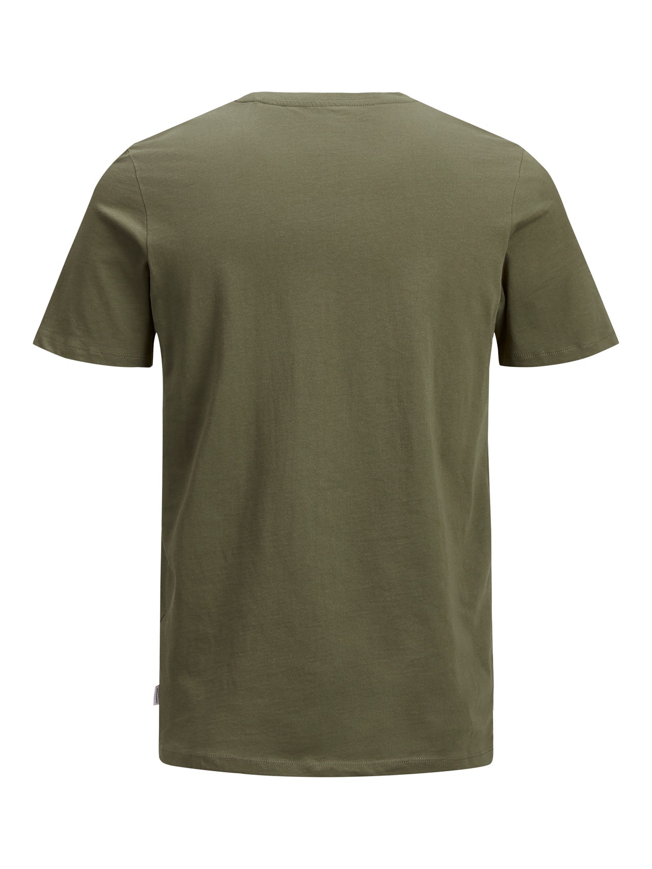 Jack & Jones T-shirt Liso Decote Redondo -Olive Night - 12156101