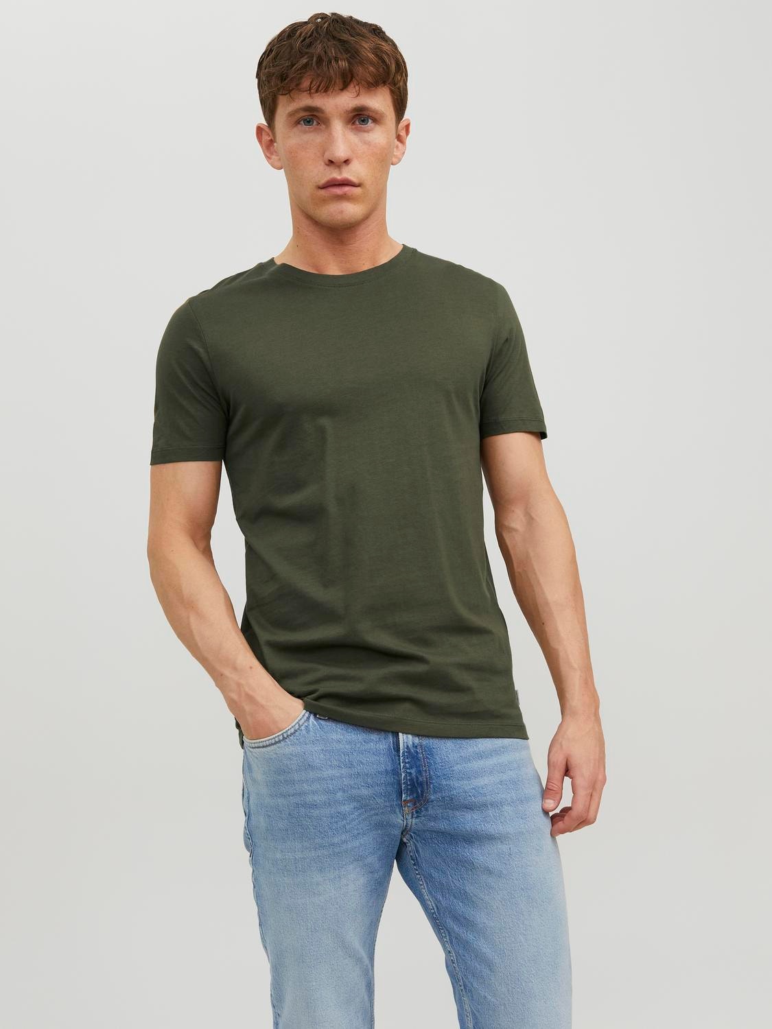 Jack & Jones Sima Környak Trikó -Olive Night - 12156101