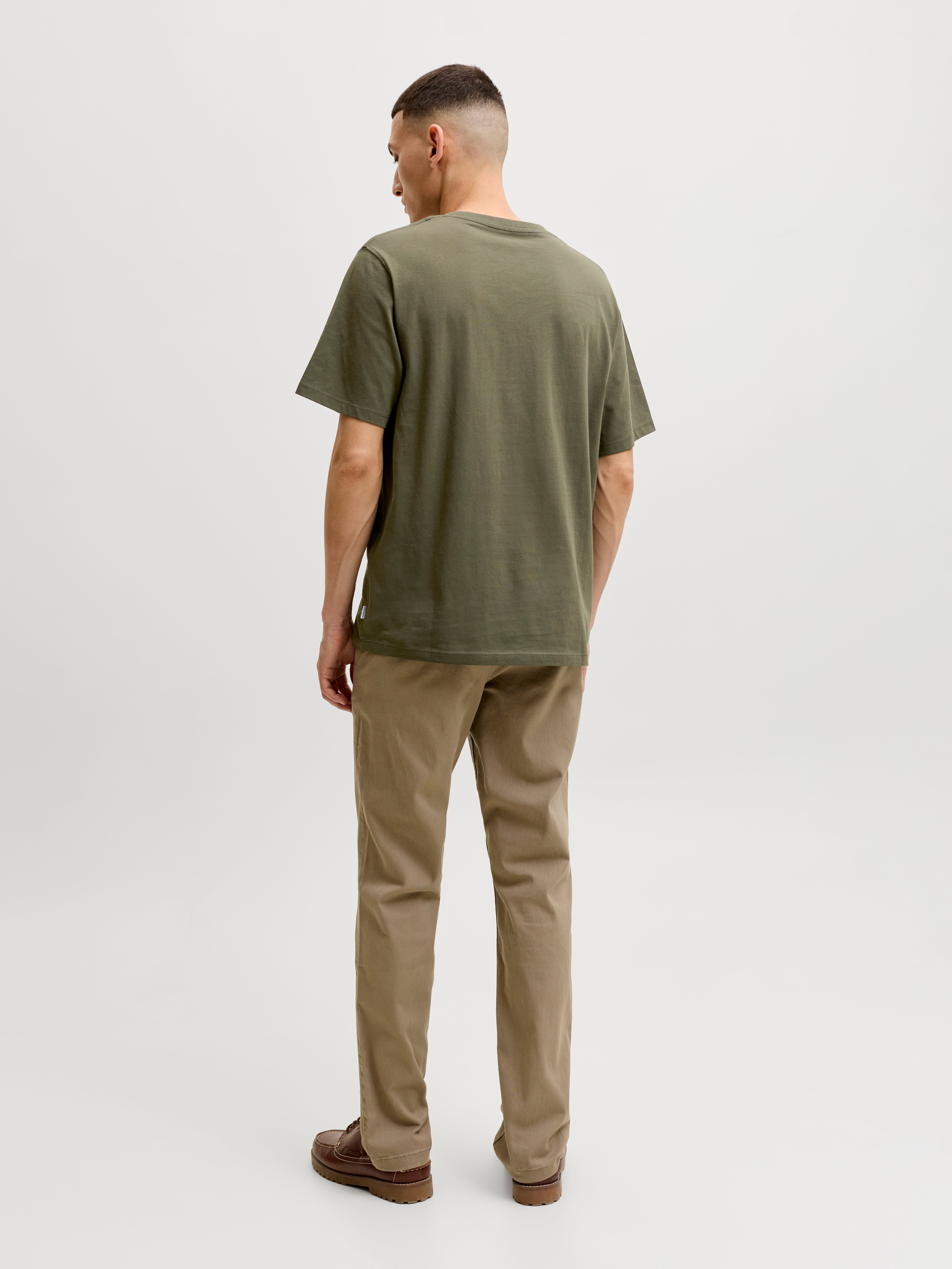 Einfarbig Rundhals T-shirt | Dunkelgrün | Jack & Jones® 