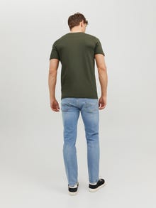 Jack & Jones Einfarbig Rundhals T-shirt -Olive Night - 12156101
