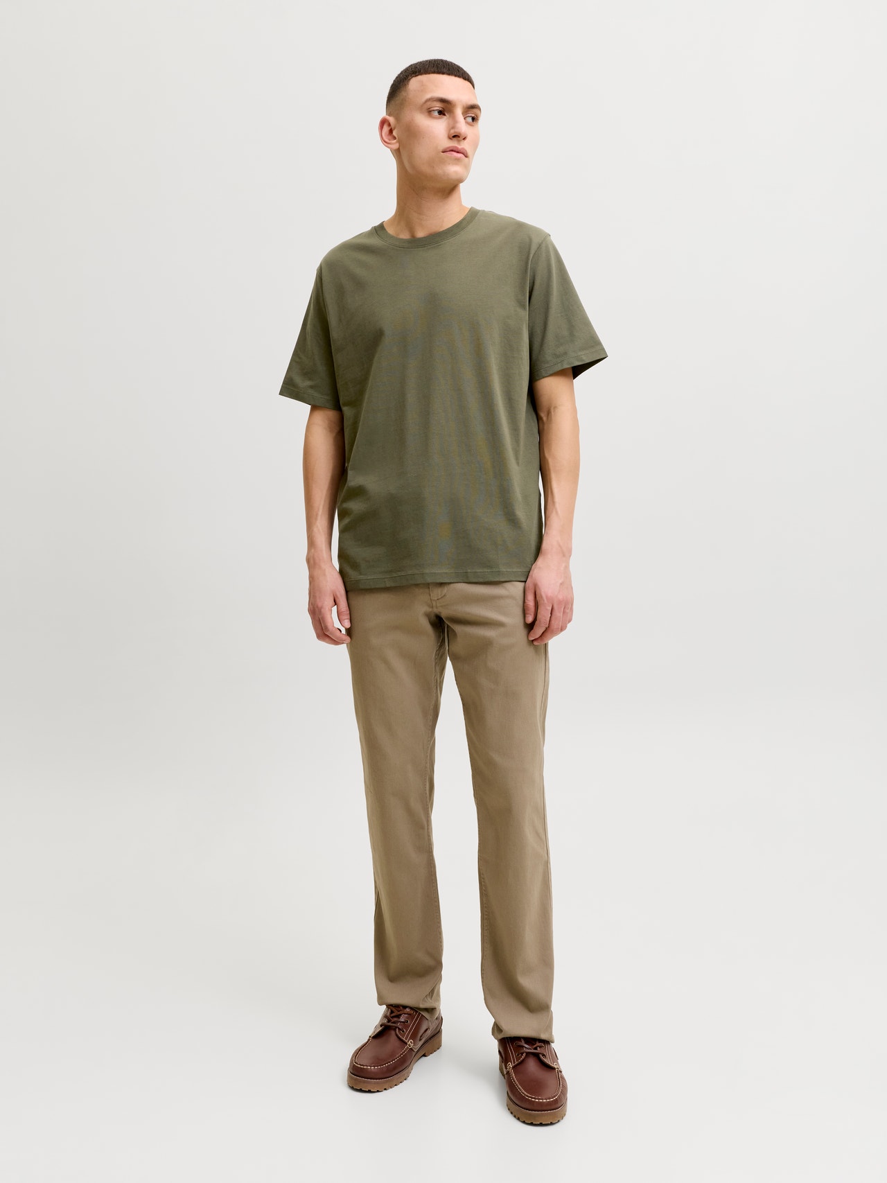 JACK & JONES T-Shirt Uomo Colore Unito – Oversize Fit – 100% Cotone – Maglia Basic