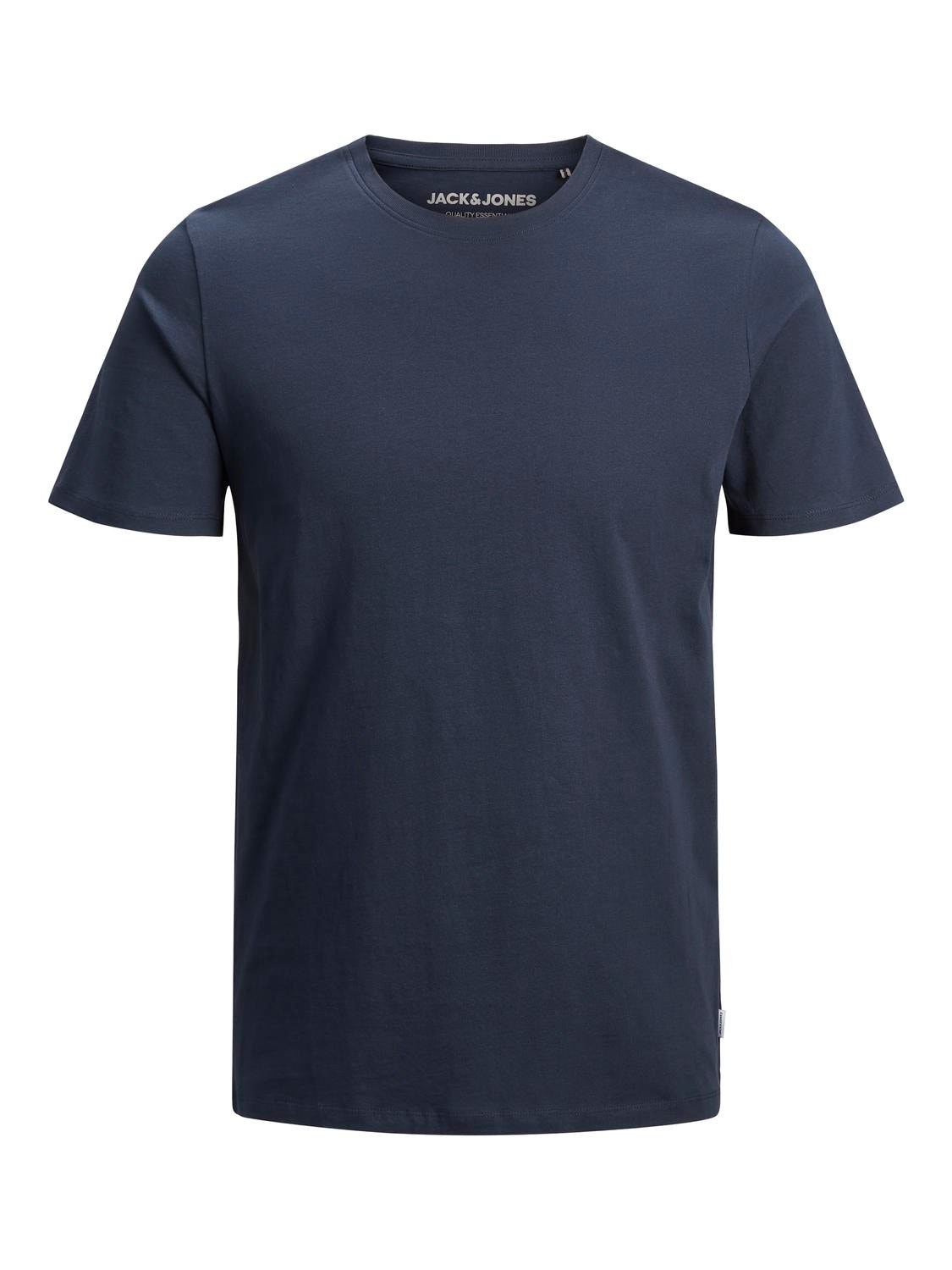 Jack & Jones Ensfarvet Crew neck T-shirt -Navy Blazer - 12156101