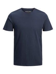Jack & Jones T-shirt Liso Decote Redondo -Navy Blazer - 12156101