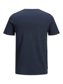 Jack & Jones Vienspalvis Apskritas kaklas Marškinėliai -Navy Blazer - 12156101