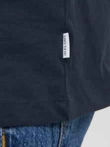 Jack & Jones Yksivärinen Pyöreä pääntie T-paita -Navy Blazer - 12156101