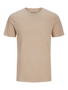 Jack & Jones Vienspalvis Apskritas kaklas Marškinėliai -Crockery - 12156101