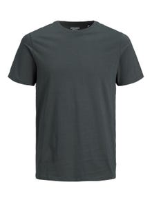 Jack & Jones Gładki Okrągły dekolt T-shirt -Asphalt - 12156101
