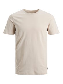 Jack & Jones Plain Crew neck T-shirt -Moonbeam - 12156101