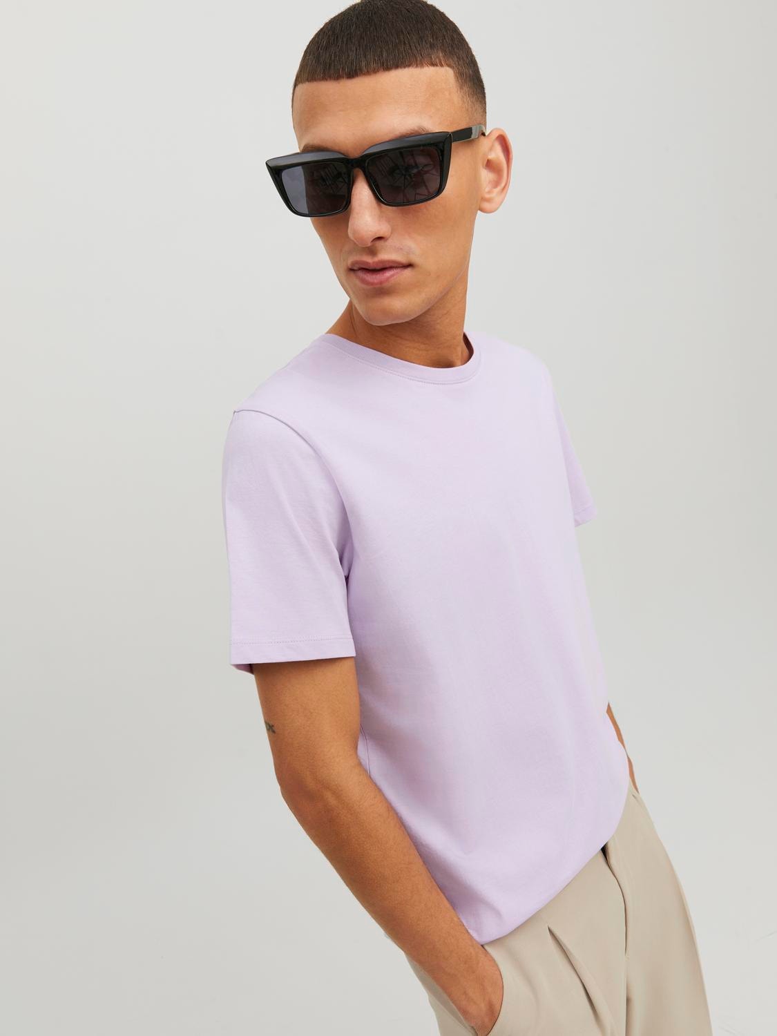 Jack & Jones Vanlig O-hals T-skjorte -Orchid Petal - 12156101