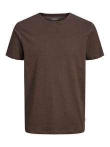 Jack & Jones Vanlig O-hals T-skjorte -Seal Brown - 12156101