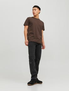 Jack & Jones Plain Crew neck T-shirt -Seal Brown - 12156101