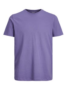 Jack & Jones Enfärgat Rundringning T-shirt -Twilight Purple - 12156101