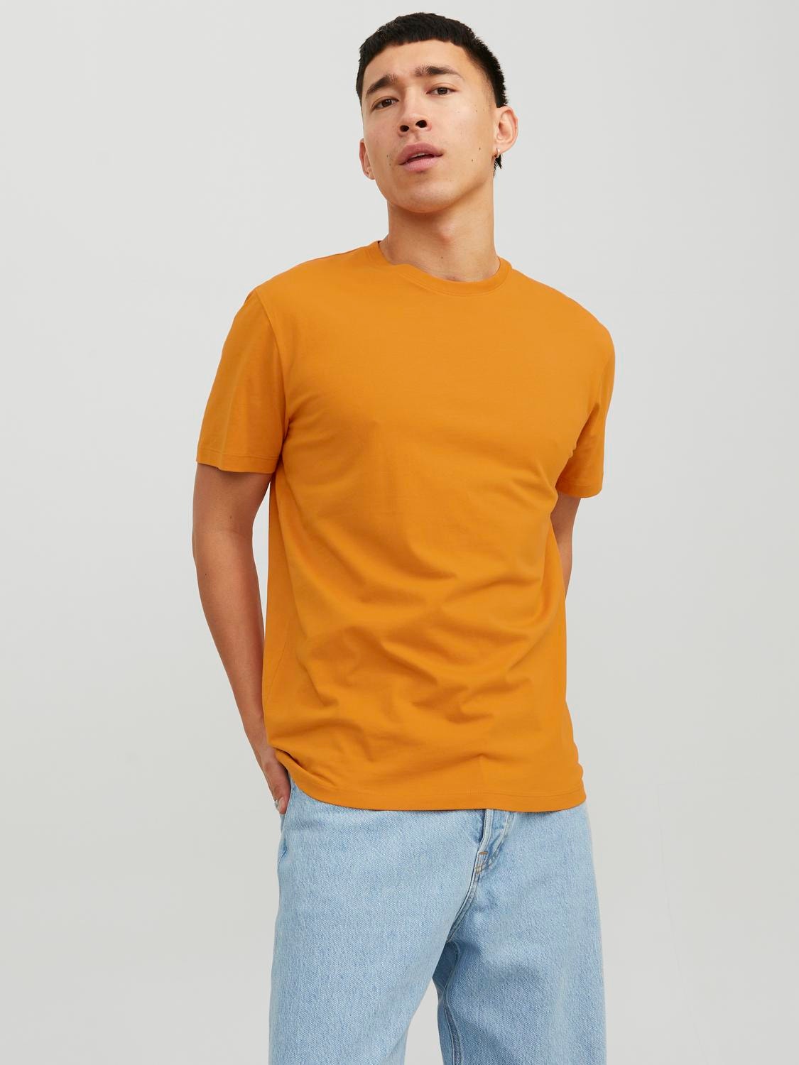 Jack & Jones Plain O-Neck T-shirt -Desert Sun - 12156101