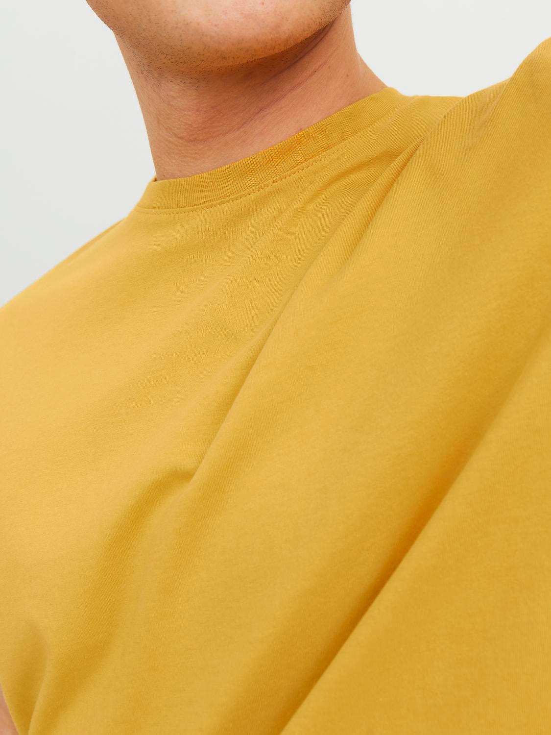 Jack & Jones Einfarbig Rundhals T-shirt -Honey Gold - 12156101