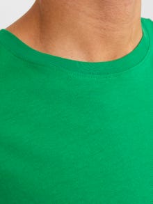 Jack & Jones Gładki Okrągły dekolt T-shirt -Green Bee - 12156101