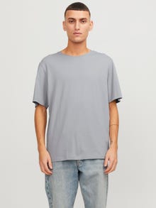 Jack & Jones Plain Crew neck T-shirt -Ultimate Grey - 12156101