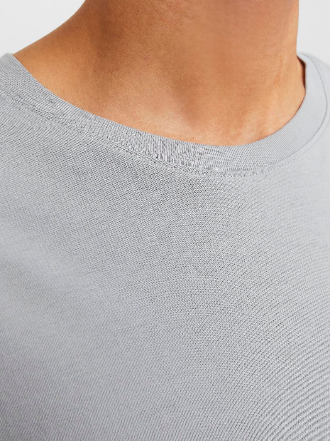 Jack & Jones Gładki Okrągły dekolt T-shirt -Ultimate Grey - 12156101