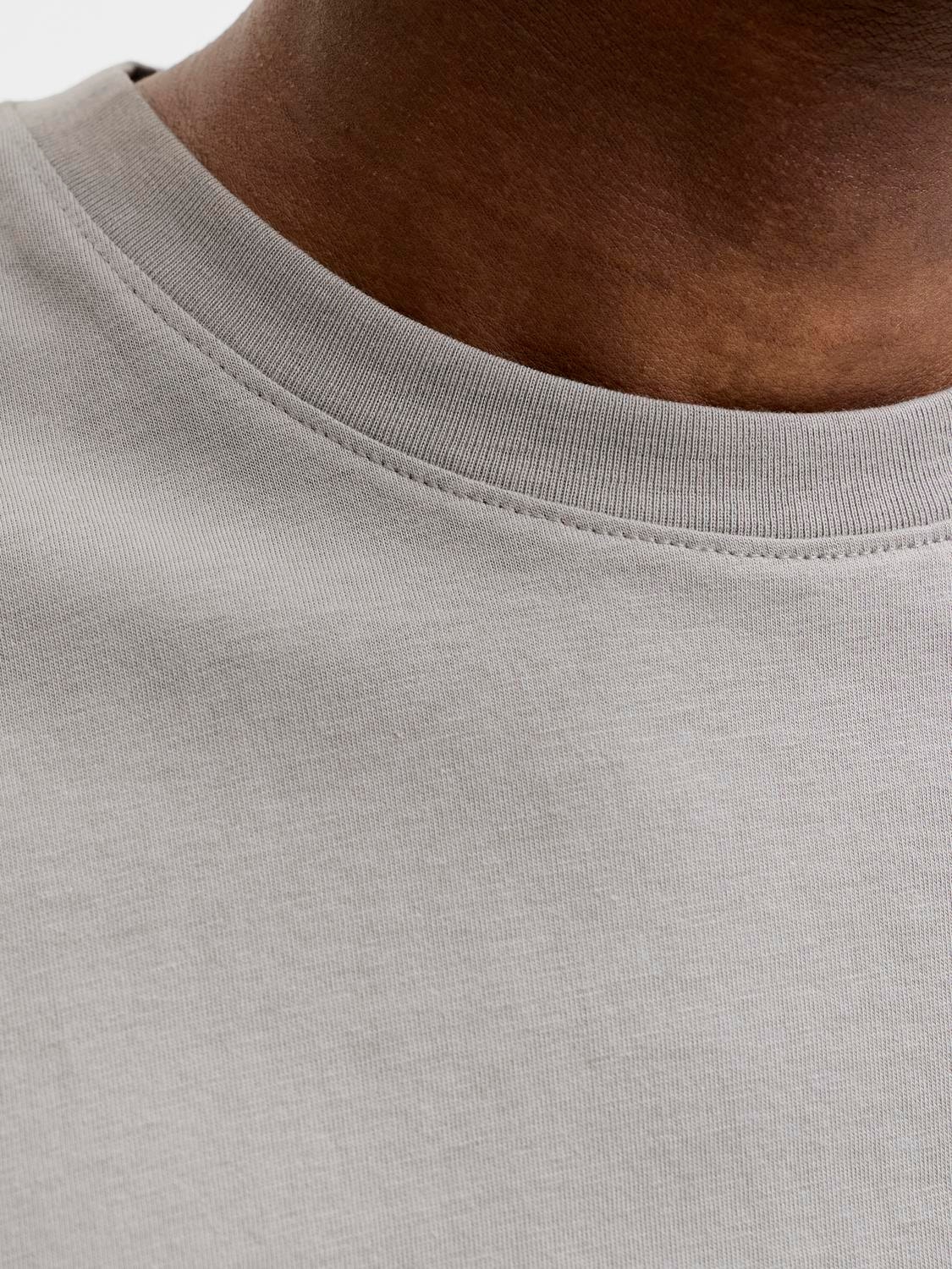 Plain Crew neck T-shirt | Medium Grey | Jack & Jones®