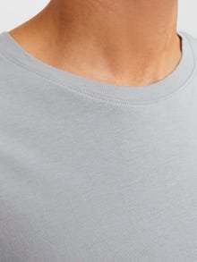 Jack & Jones T-shirt Liso Decote Redondo -Ultimate Grey - 12156101