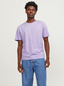 Jack & Jones Ensfarvet Crew neck T-shirt -Purple Rose - 12156101