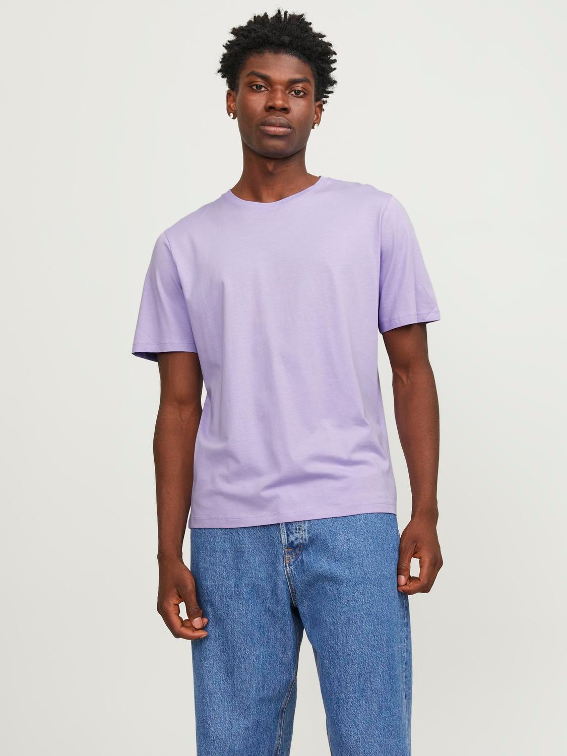 Jack & Jones T-shirt Uni Col rond -Purple Rose - 12156101
