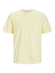 Jack & Jones Einfarbig Rundhals T-shirt -French Vanilla - 12156101