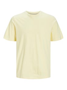 Jack & Jones Vienspalvis Apskritas kaklas Marškinėliai -French Vanilla - 12156101