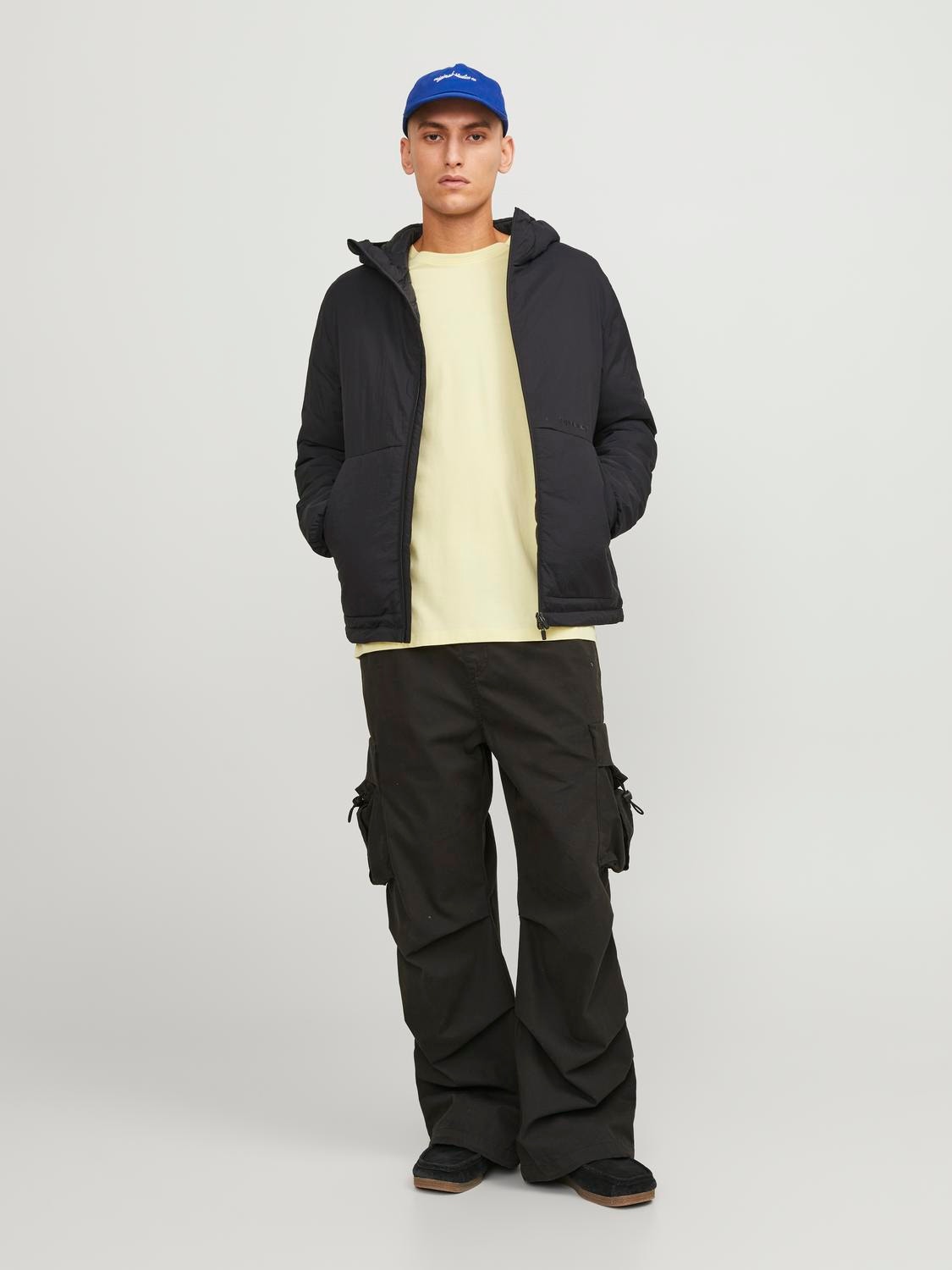 Jack & Jones Vienspalvis Apskritas kaklas Marškinėliai -French Vanilla - 12156101