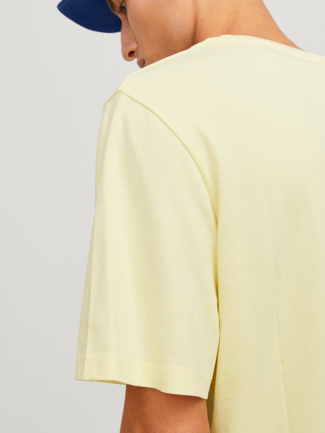 Jack & Jones Plain Crew neck T-shirt -French Vanilla - 12156101