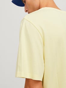 Jack & Jones T-shirt Uni Col rond -French Vanilla - 12156101