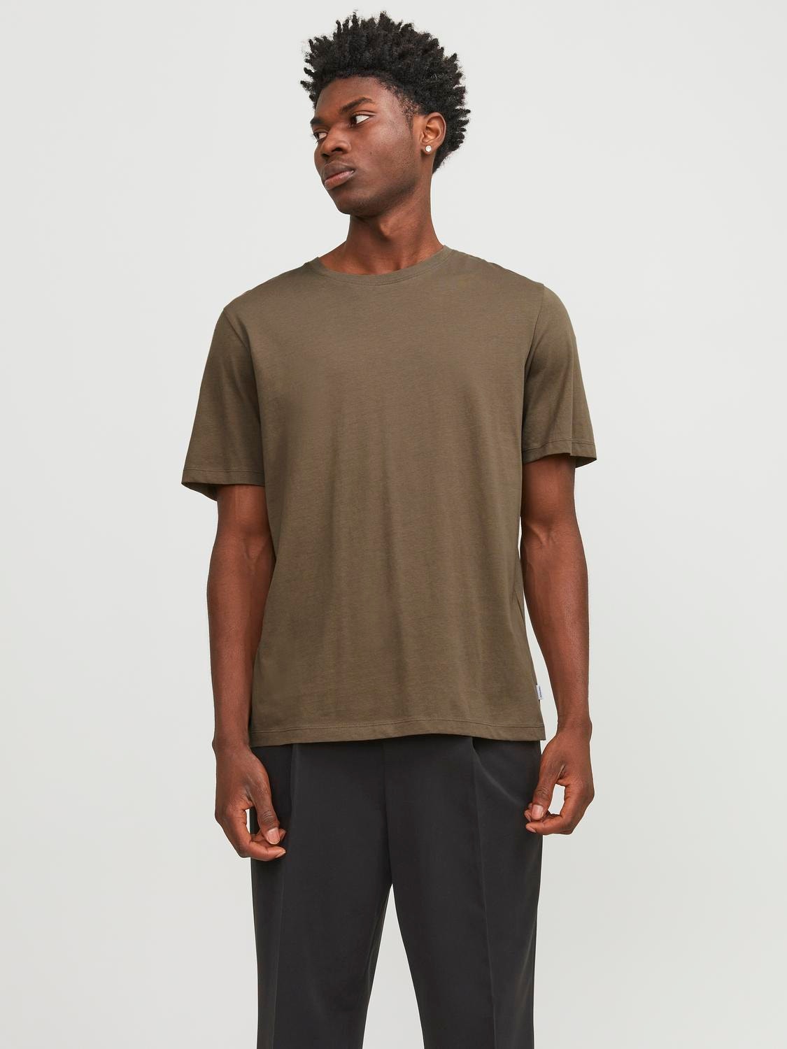 Jack & Jones Gładki Okrągły dekolt T-shirt -Bungee Cord - 12156101