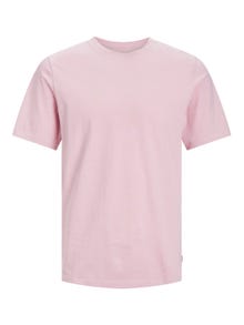 Jack & Jones Plain Crew neck T-shirt -Pink Nectar - 12156101