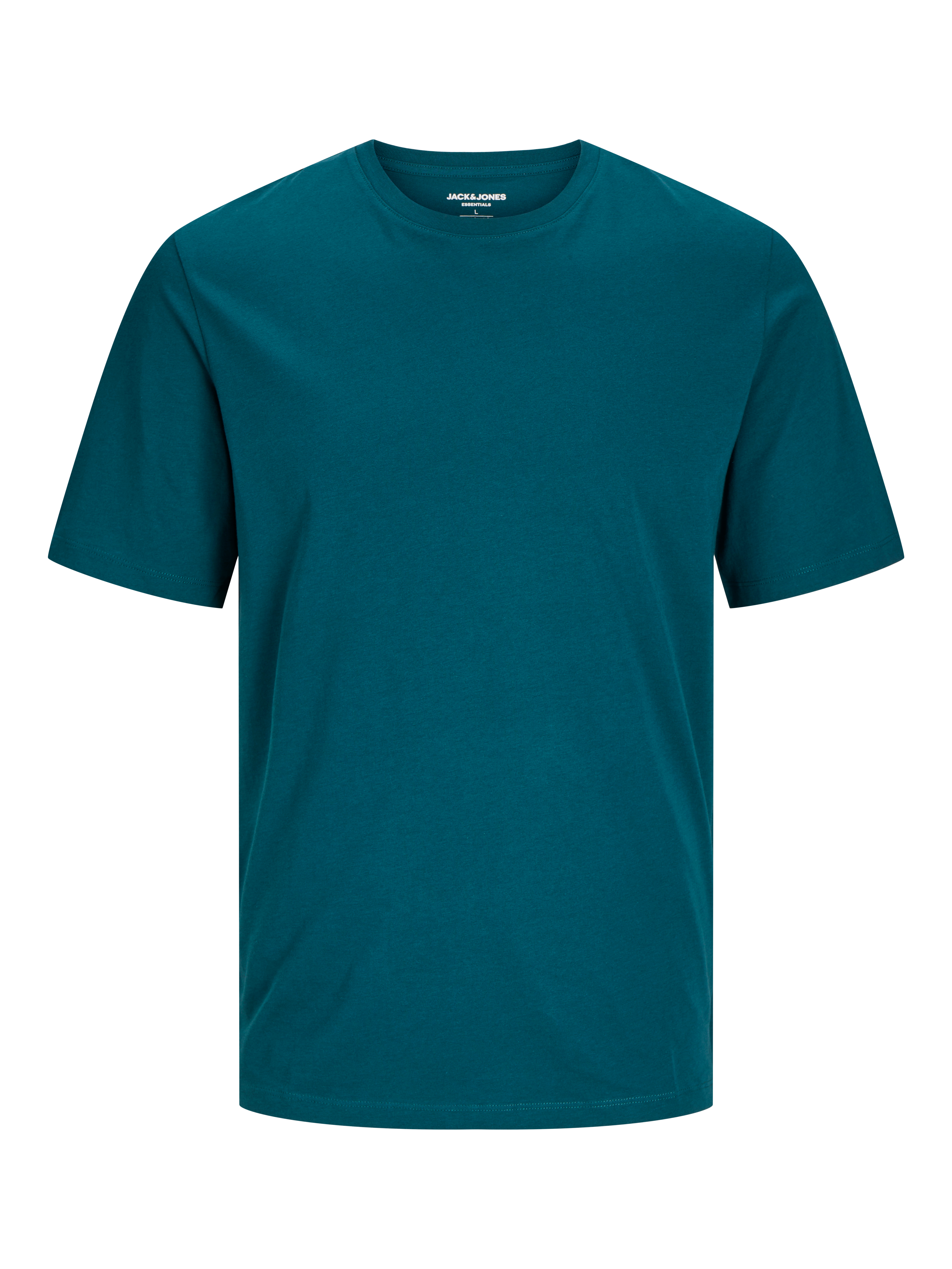 Camiseta Liso Cuello redondo Verde oscuro Jack & Jones®
