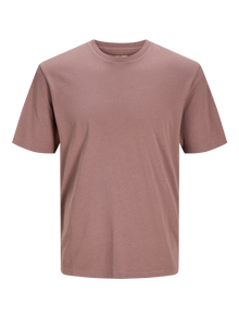 Jack & Jones Vienspalvis Apskritas kaklas Marškinėliai -Twilight Mauve - 12156101