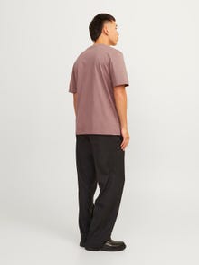 Jack & Jones Gładki Okrągły dekolt T-shirt -Twilight Mauve - 12156101