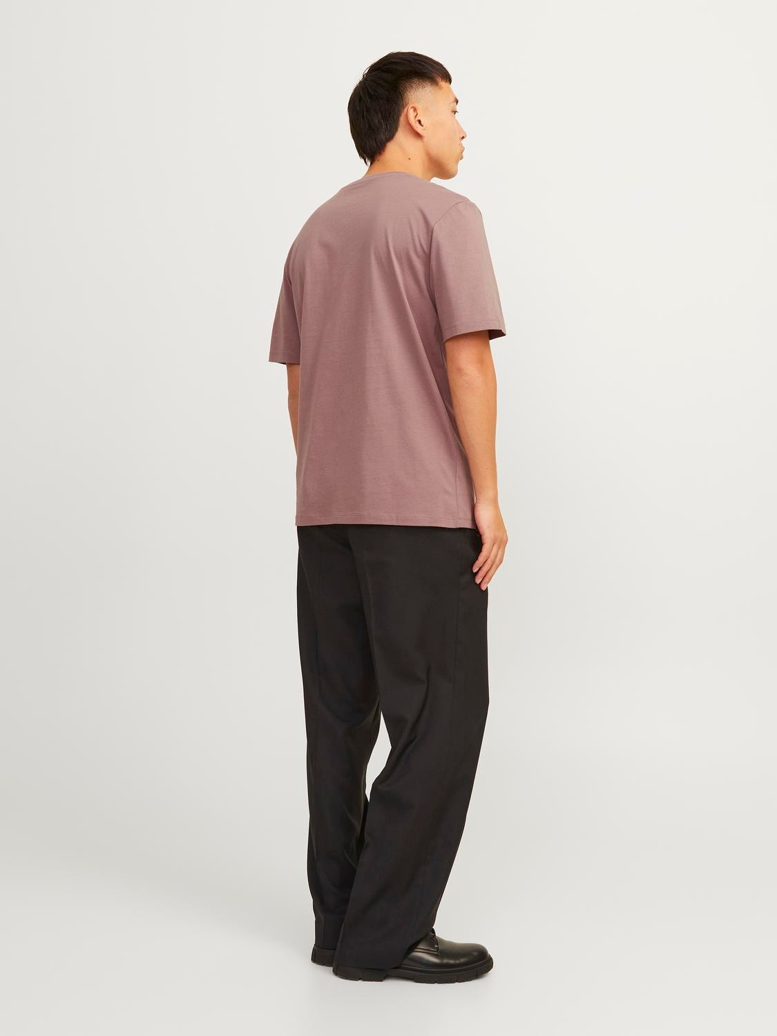 Jack & Jones Yksivärinen Pyöreä pääntie T-paita -Twilight Mauve - 12156101