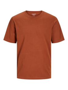 Jack & Jones Gładki Okrągły dekolt T-shirt -Mocha Bisque - 12156101