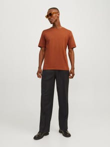 Jack & Jones Bez vzoru Kruhový výstřih Tričko -Mocha Bisque - 12156101