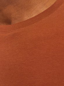Jack & Jones Ensfarvet Crew neck T-shirt -Mocha Bisque - 12156101