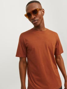 Jack & Jones Bez vzoru Kruhový výstřih Tričko -Mocha Bisque - 12156101