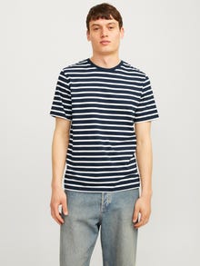 Jack & Jones Gładki Okrągły dekolt T-shirt -Navy Blazer - 12156101