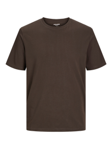 Jack & Jones Ensfarvet Crew neck T-shirt -Mulch - 12156101