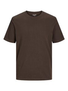 Jack & Jones Едноцветни Тениска -Mulch - 12156101