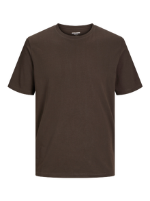 Jack & Jones Yksivärinen Pyöreä pääntie T-paita -Mulch - 12156101