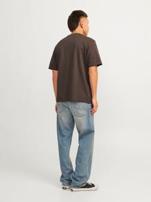 Jack & Jones Enfärgat Rundringning T-shirt -Mulch - 12156101