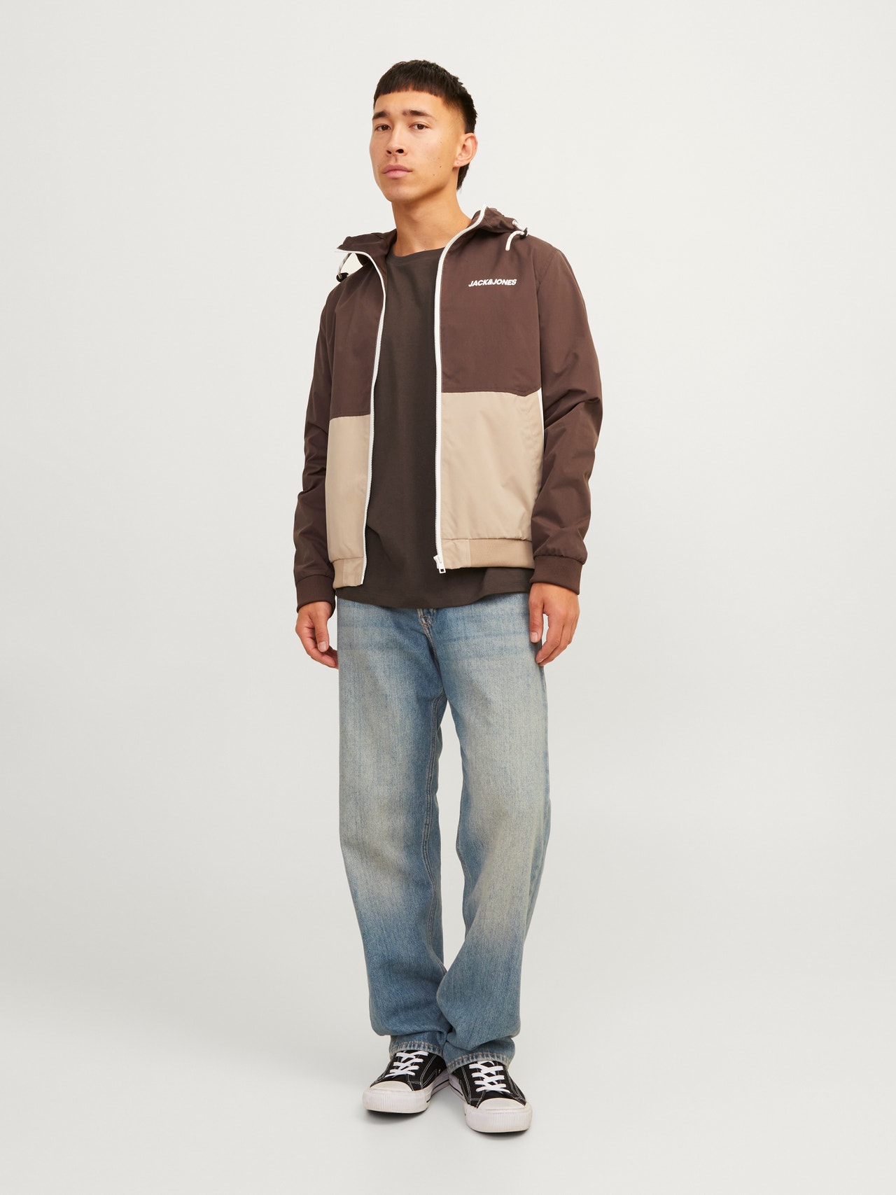 Jack & Jones Vienspalvis Apskritas kaklas Marškinėliai -Mulch - 12156101