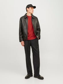 Jack & Jones Sima Környak Trikó -Red Ochre - 12156101