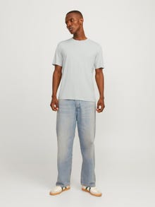 Jack & Jones Bez vzoru Kruhový výstřih Tričko -Puritan Gray - 12156101