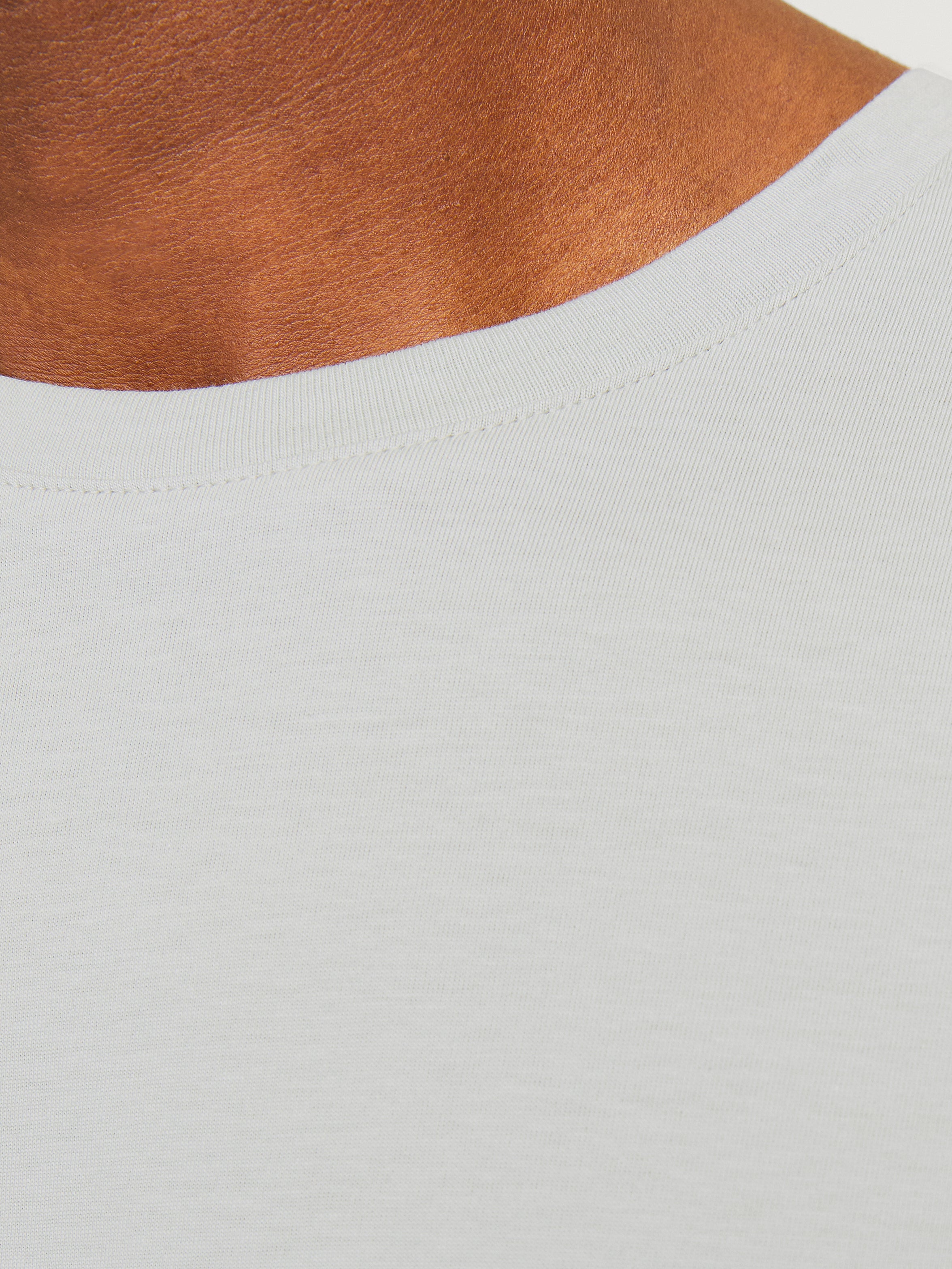 Einfarbig Rundhals T-shirt | Hellgrau | Jack & Jones®